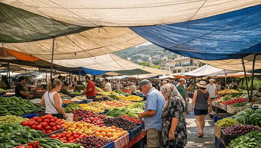 Tygodniowe targi w Alanyi (2026): bazary od Okurcalar po Mahmutlar