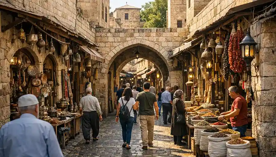 Klimatyczna uliczka starego miasta w Şanlıurfie, niedaleko bazy wypadowej do Göbekli Tepe